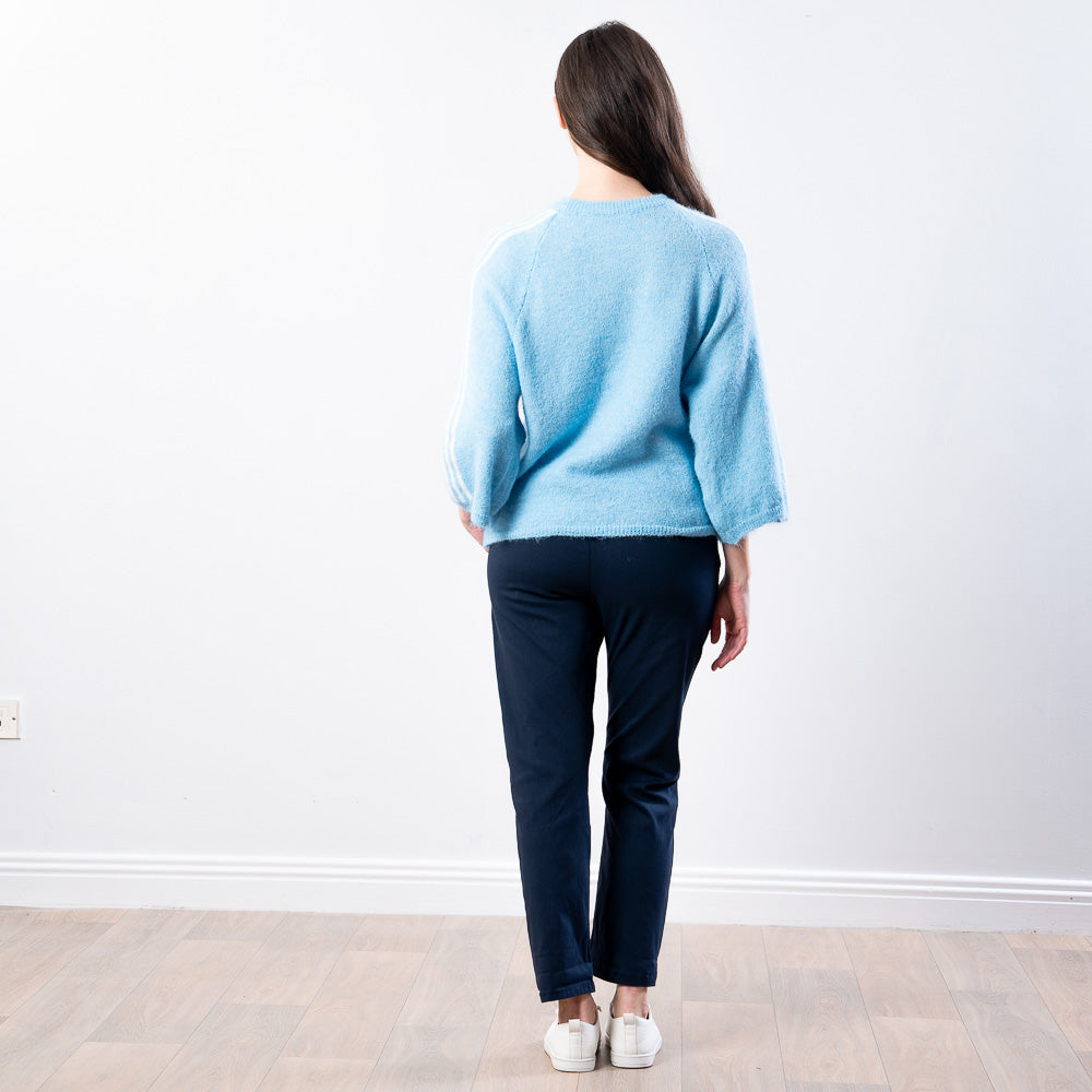 Debbie Knit Jumper Stripe (Blue)