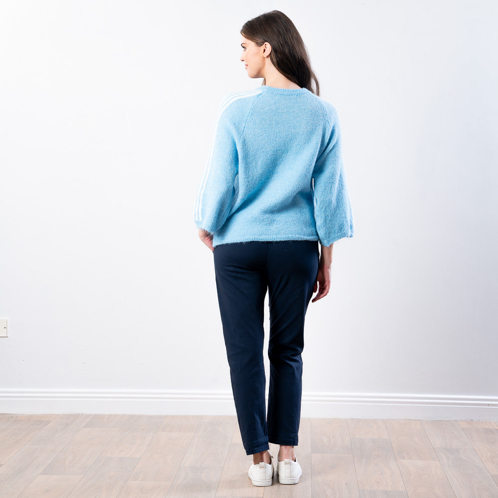 Debbie Knit Jumper Stripe (Blue)