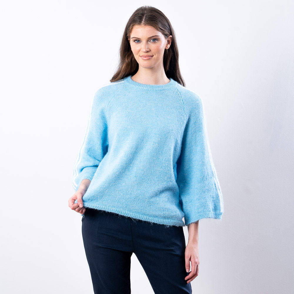 Debbie Knit Jumper Stripe (Blue)