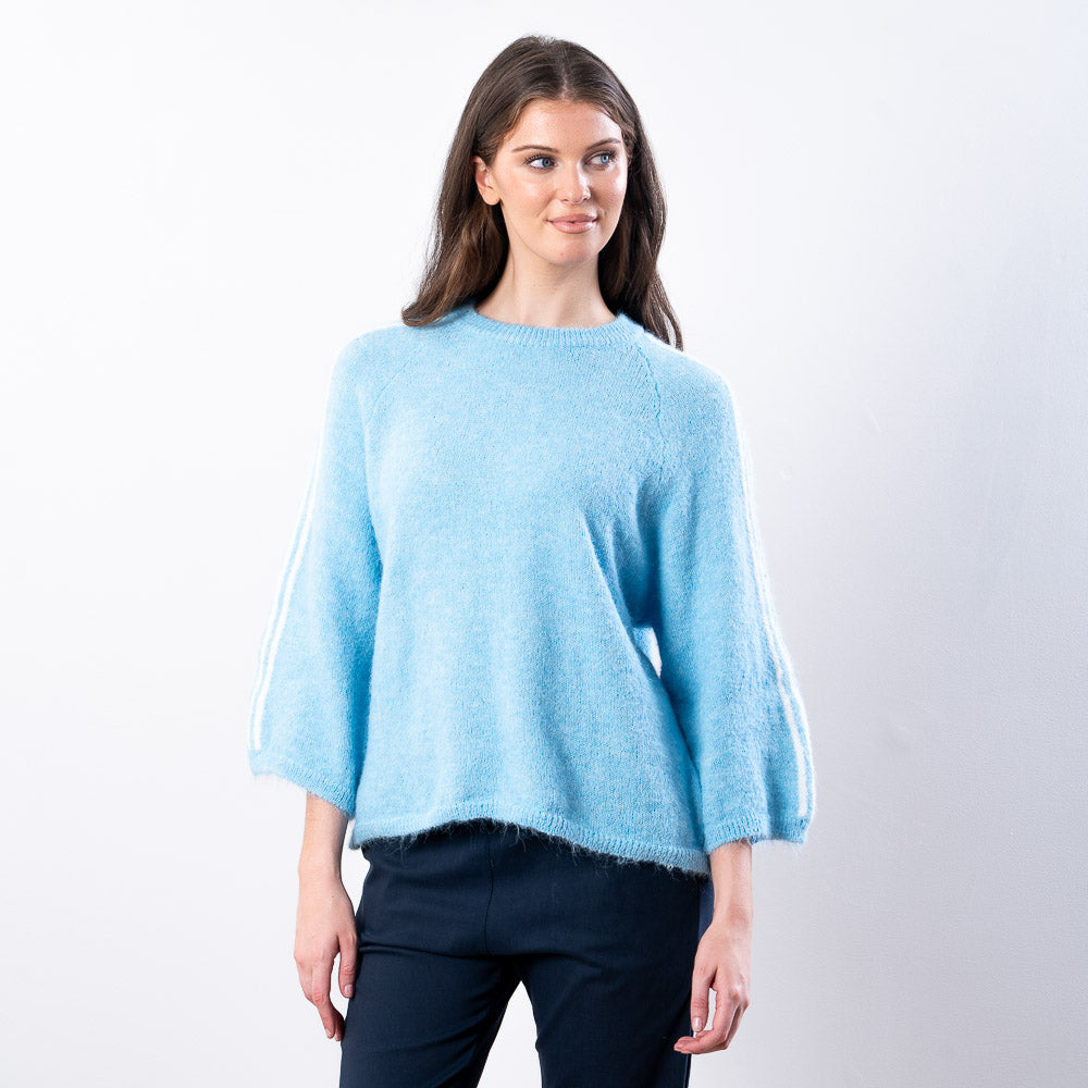 Debbie Knit Jumper Stripe (Blue)