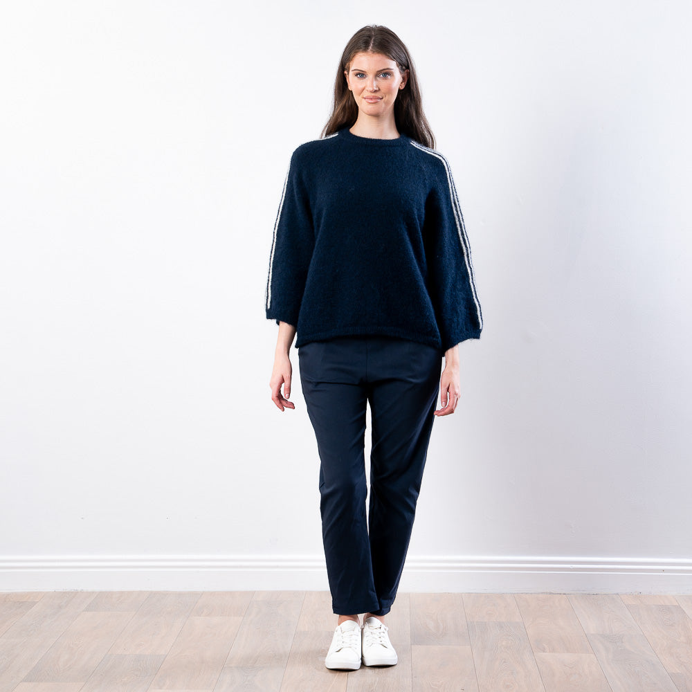 Debbie Knit Jumper Stripe (Navy)