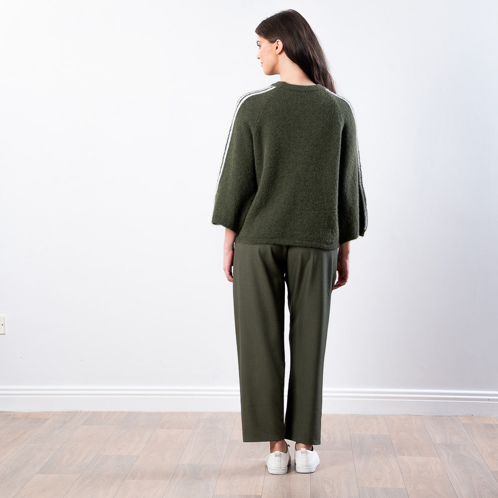 Debbie Knit Jumper Stripe (Khaki)