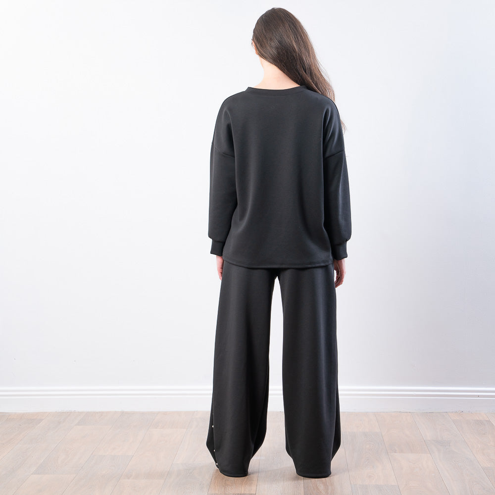 Dixie Co-ord in black – two-piece co-ord set, approx. 29" inside leg, image 6