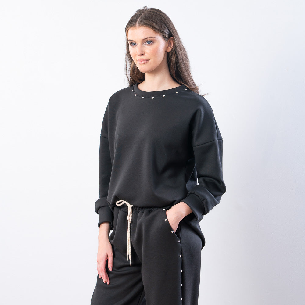 Dixie Co-ord in black – two-piece co-ord set, approx. 29" inside leg, image 4