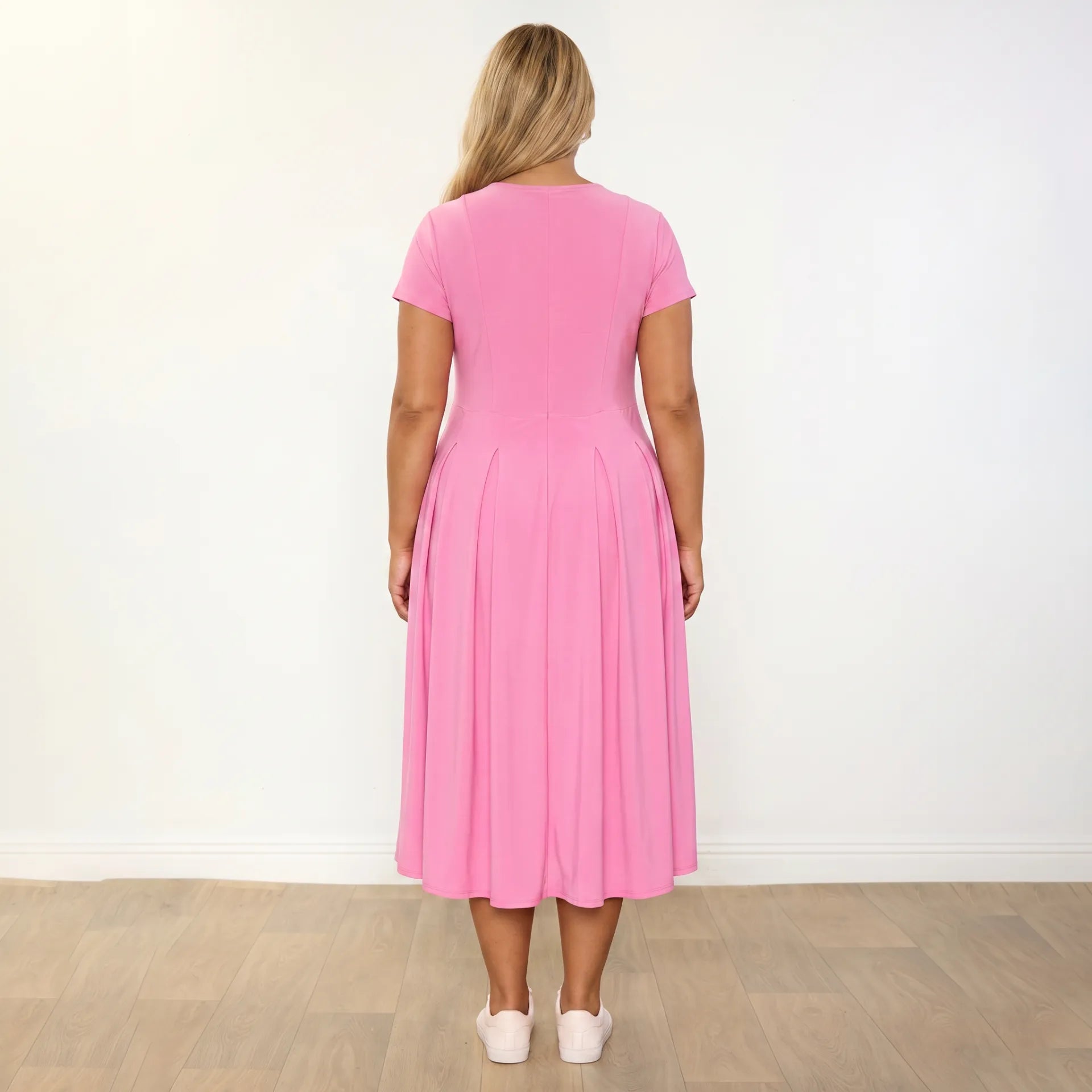 Polly Dress Pink - Plus Size XXL - Back view