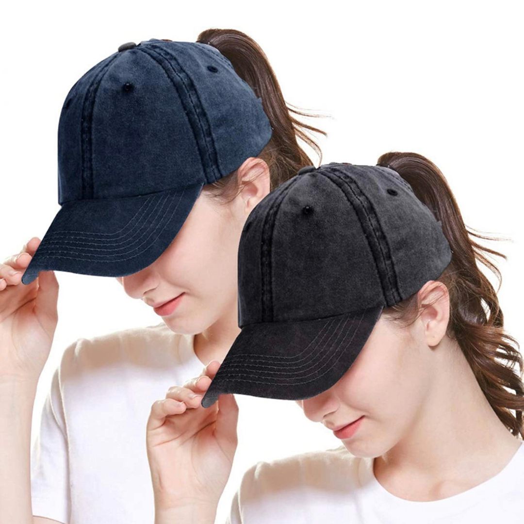 Grace Ponytail Cap (Black)