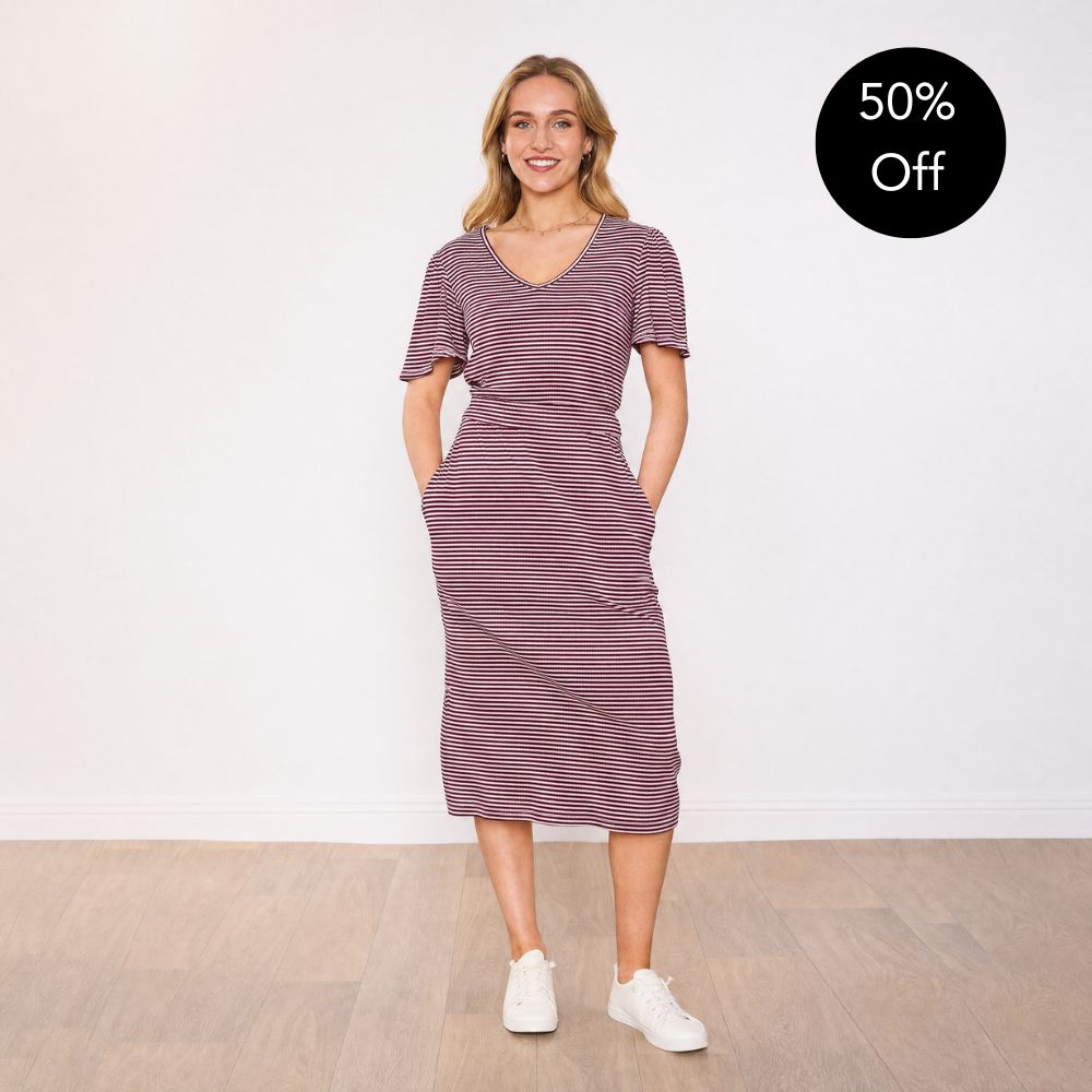 Lois Dress (Pink Stripe)