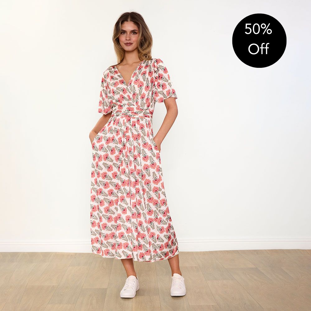 Teagan Dress (Safflower Strawberry)