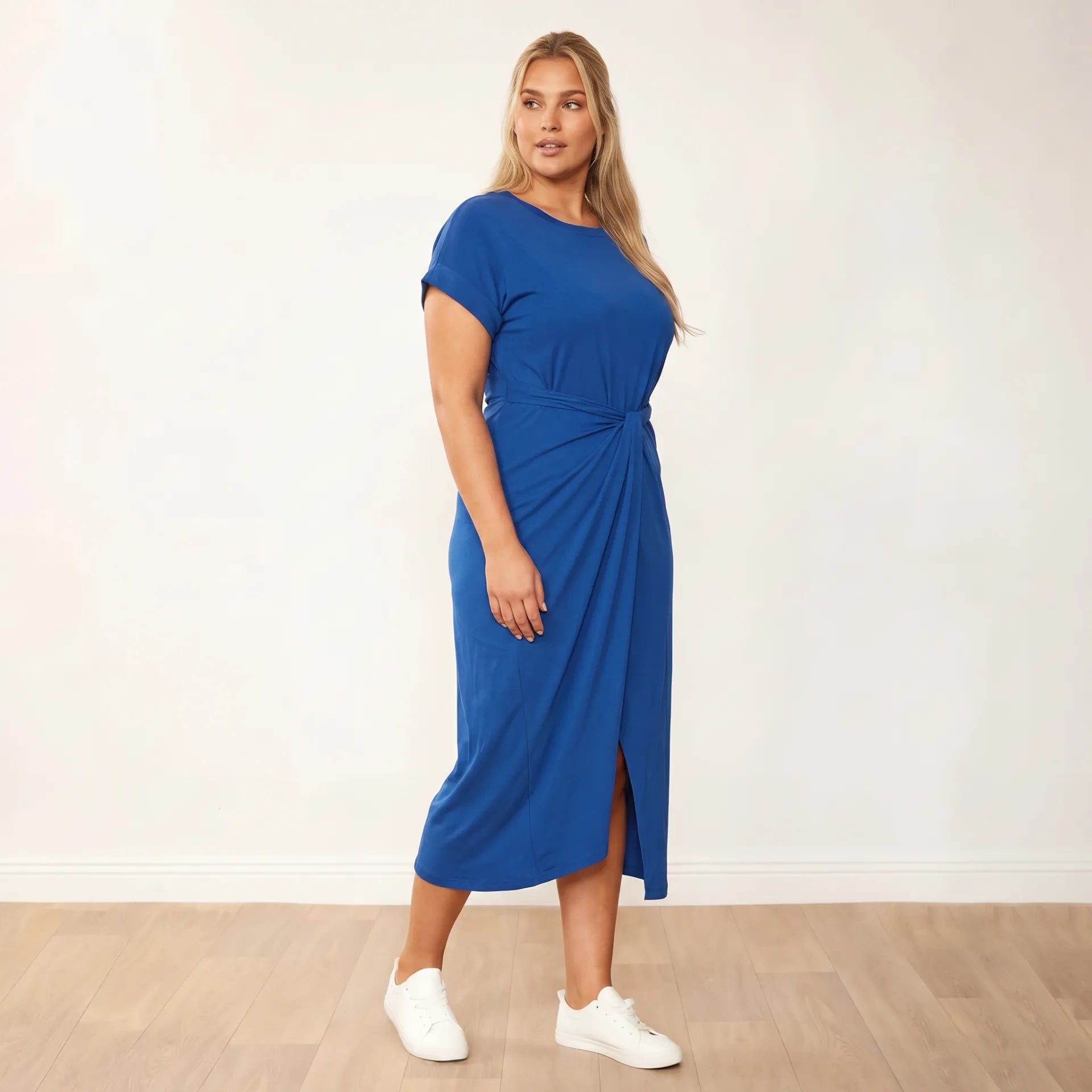 Lenny Dress in cobalt – women's dress – view 5