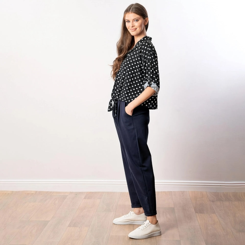 Julia Top (Black Polka Dot)