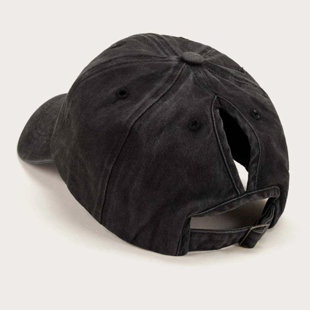 Grace Ponytail Cap (Black)