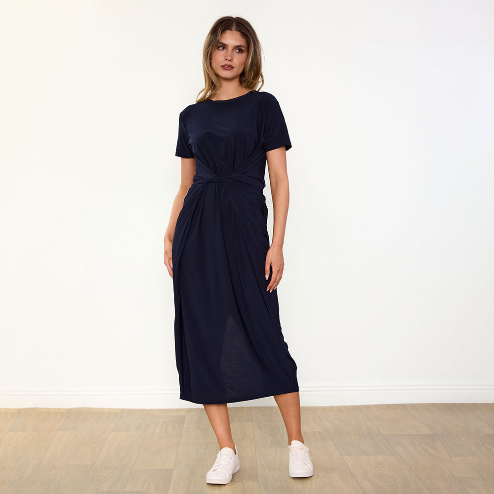 Alana Dress in navy – women's dress – view 7