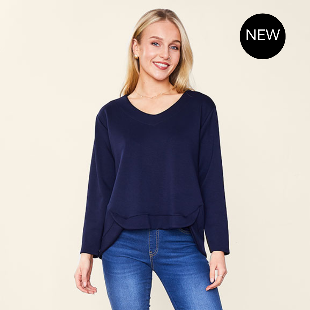 Amber Top (Navy)