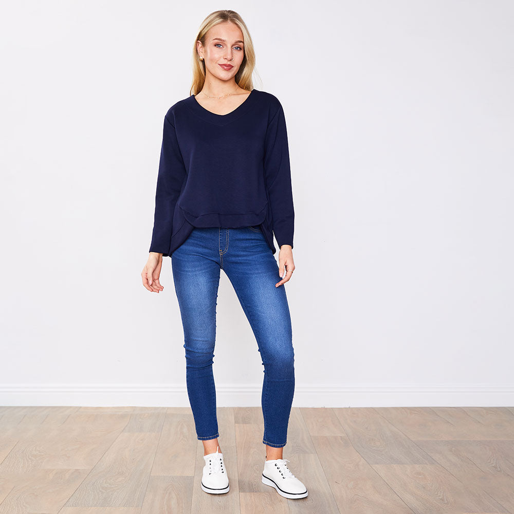 Amber Top olive & Navy (2 for €58)