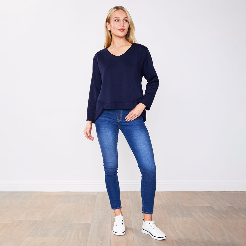 Amber Top olive & Navy (2 for €58)