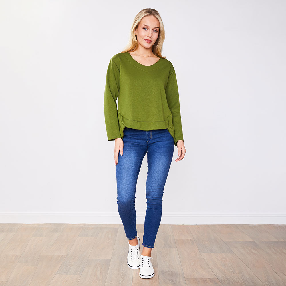 Amber Top olive & Navy (2 for €58)