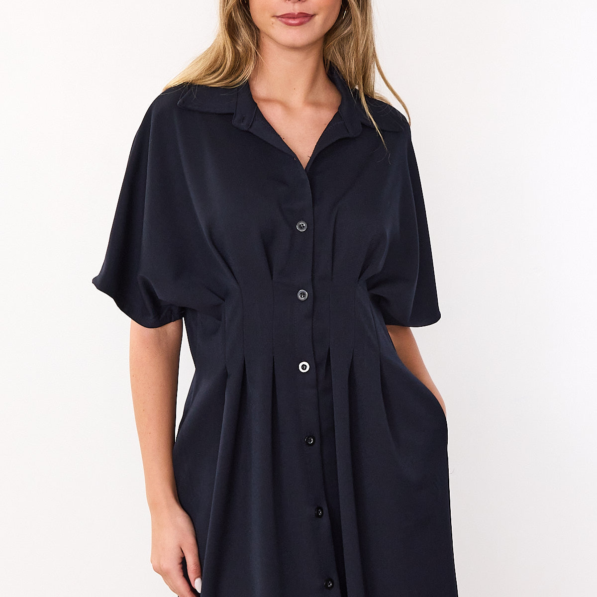 Amelia Shirt Dress (Navy)
