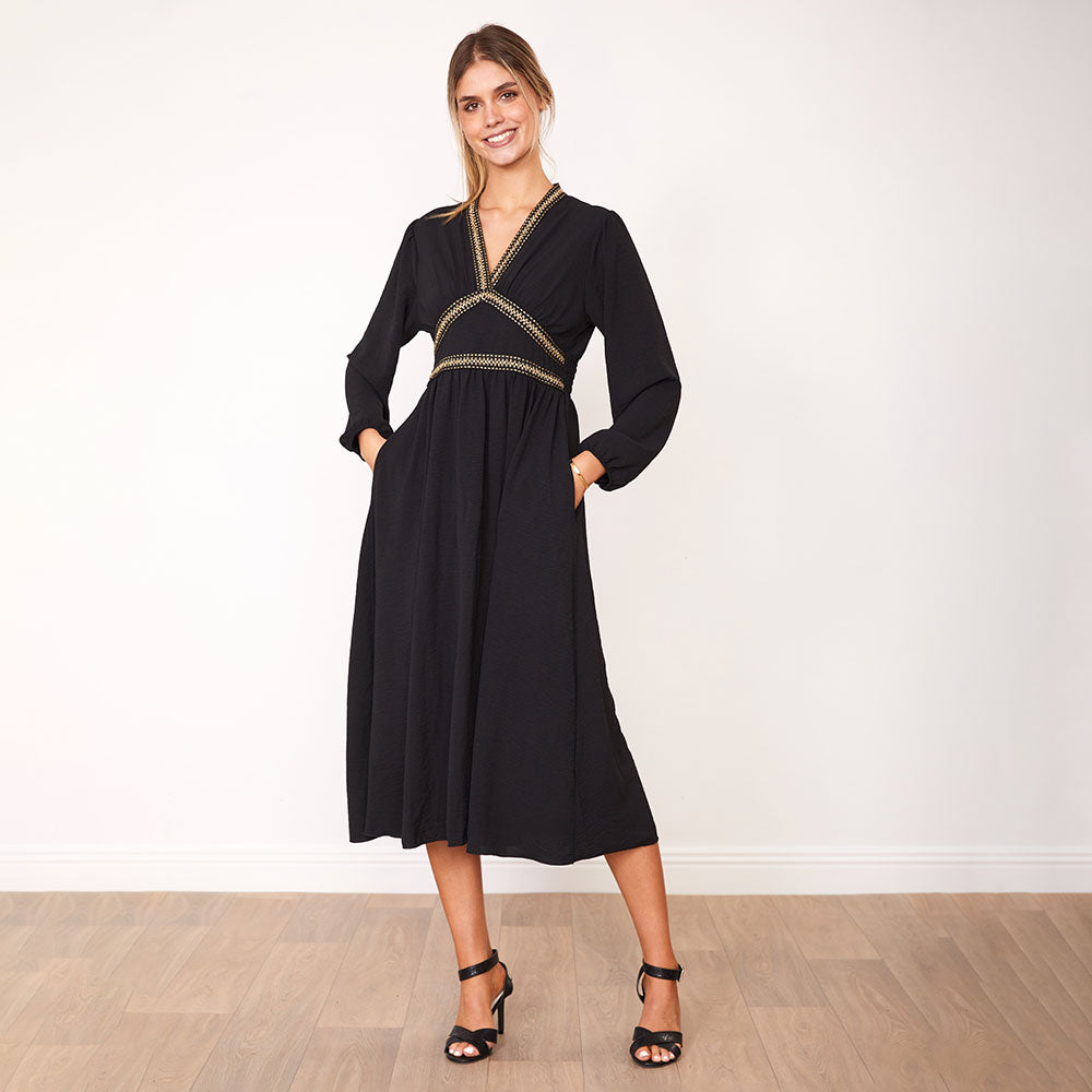 Beckie Dress (Black) - The Casual Company