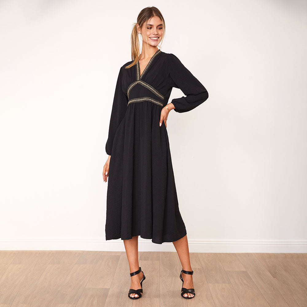 Beckie Dress (Black) - The Casual Company