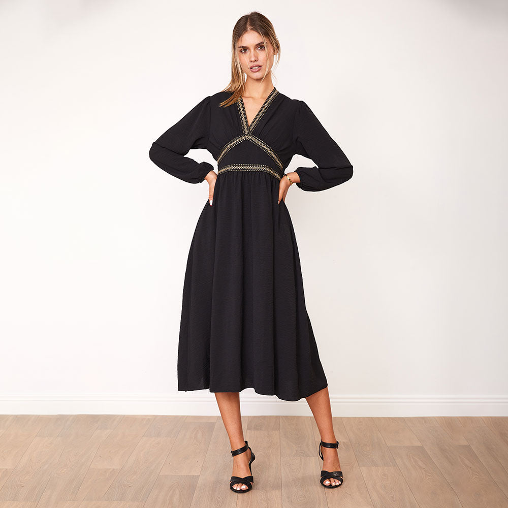 Beckie Dress (Black) - The Casual Company