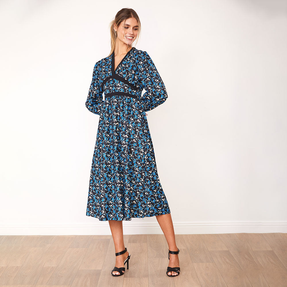 Beckie Dress (Navy Floral) - The Casual Company