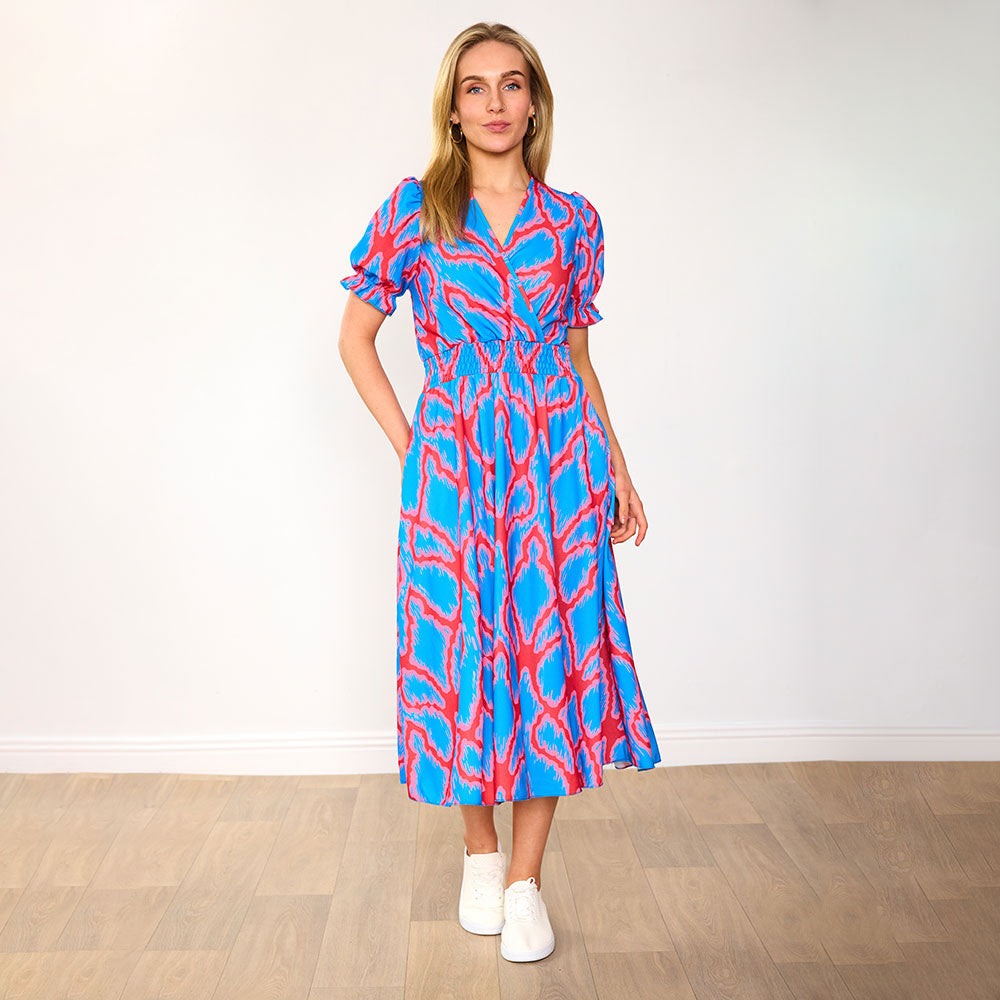 Belle Dress (Coral Blue)