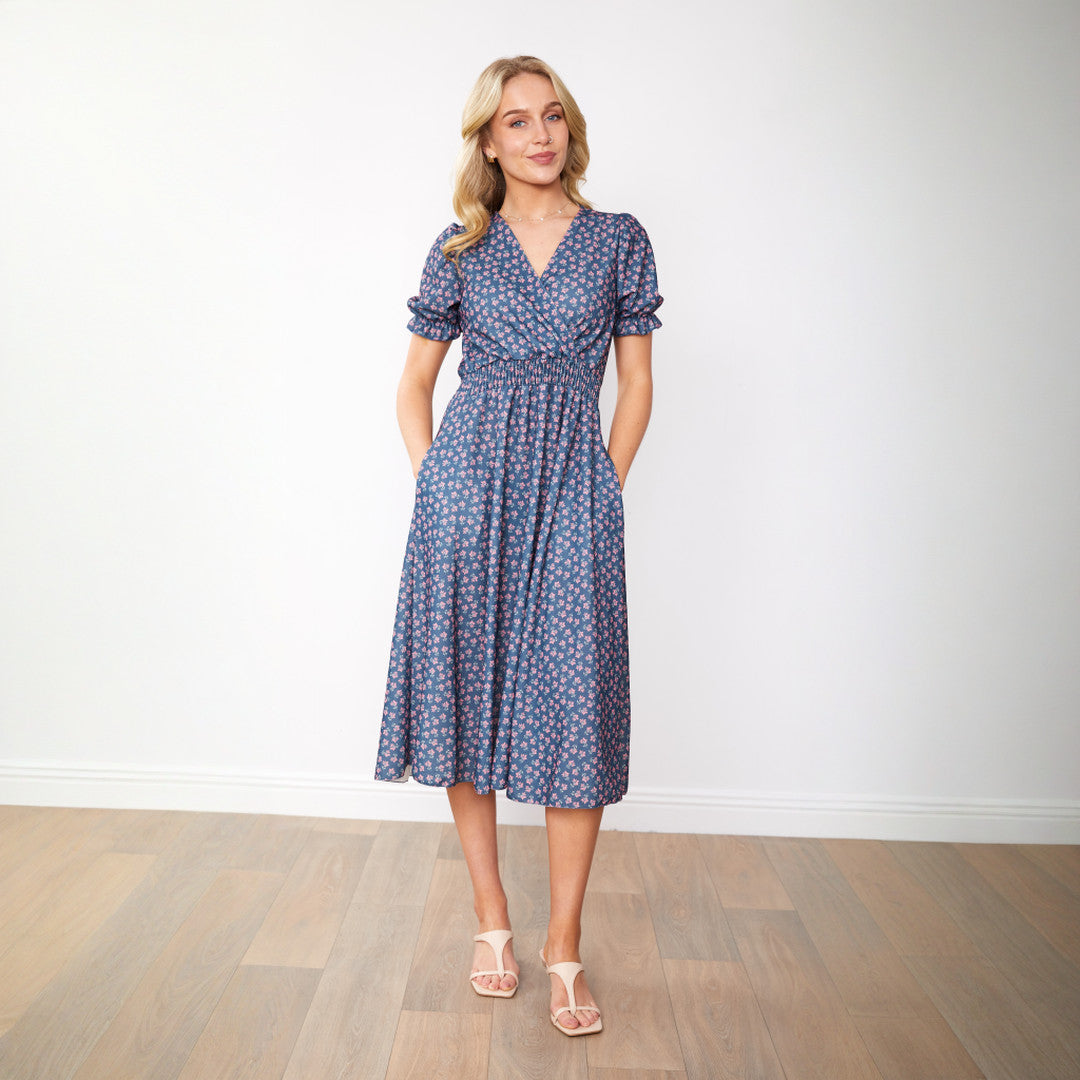 Belle Dress (Blue Blossom)