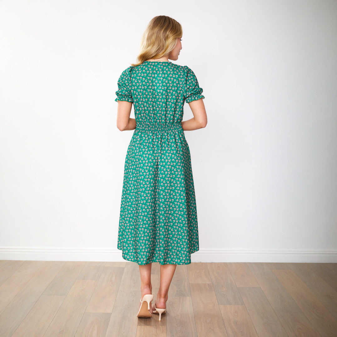 Belle Dress (Green Blossom)