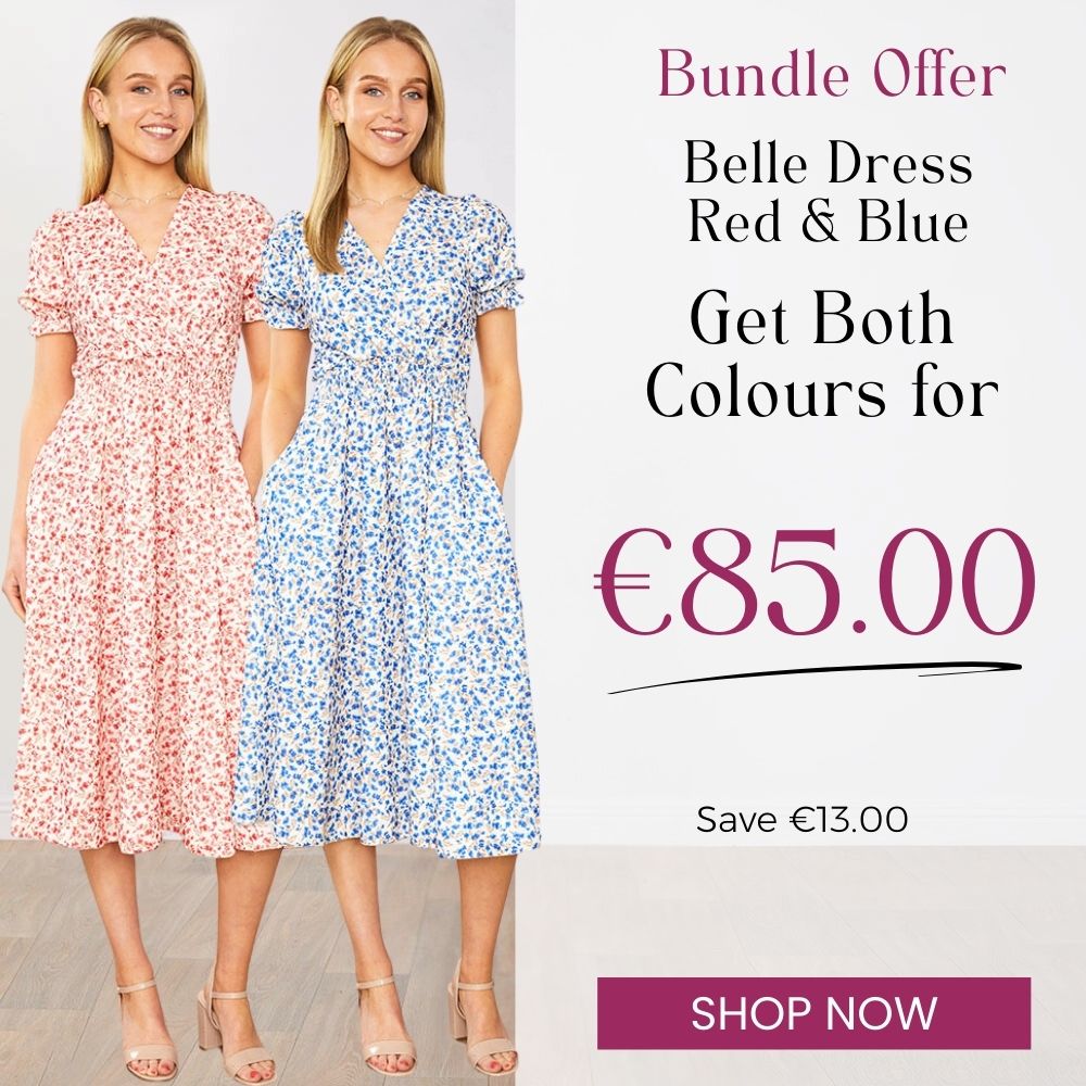 Belle Dress (Prints) - Red & Blue [2 for €85]