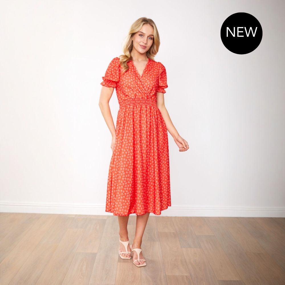 Belle Dress (Red Blossom)