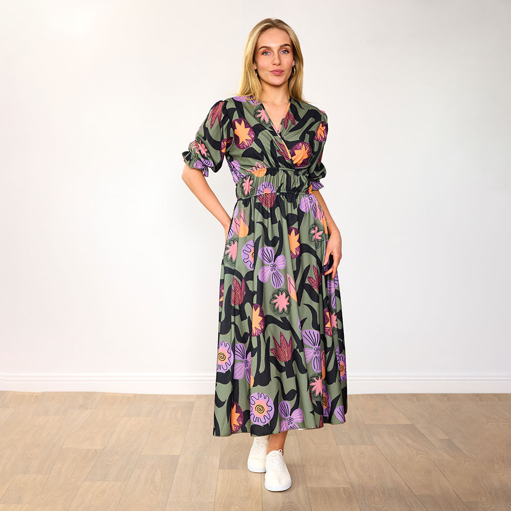 Bonnie Dress (Olive Bloom)