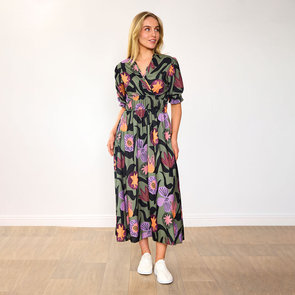 Bonnie Dress (Olive Bloom)