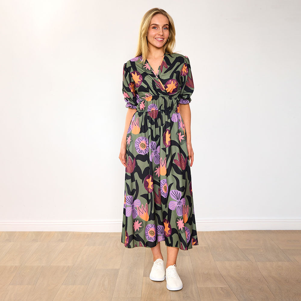 Bonnie Dress (Olive Bloom)