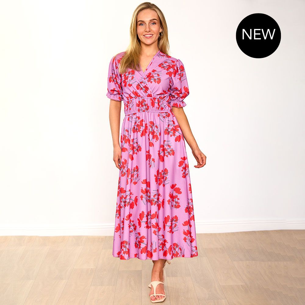 Bonnie Dress (Lavender/Poppy)