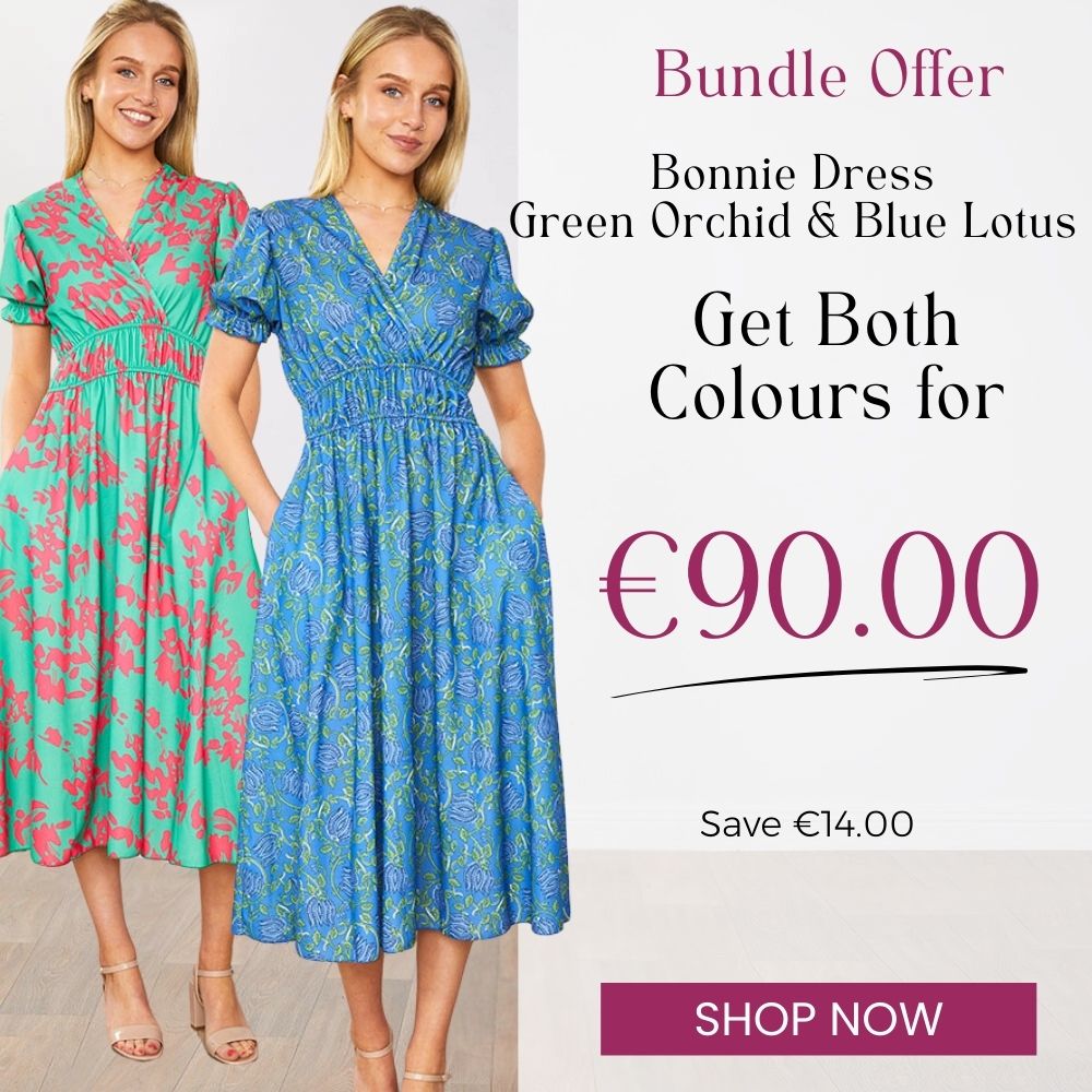 Bonnie dress Green Orchid & Blue Lotus (2 for €90)