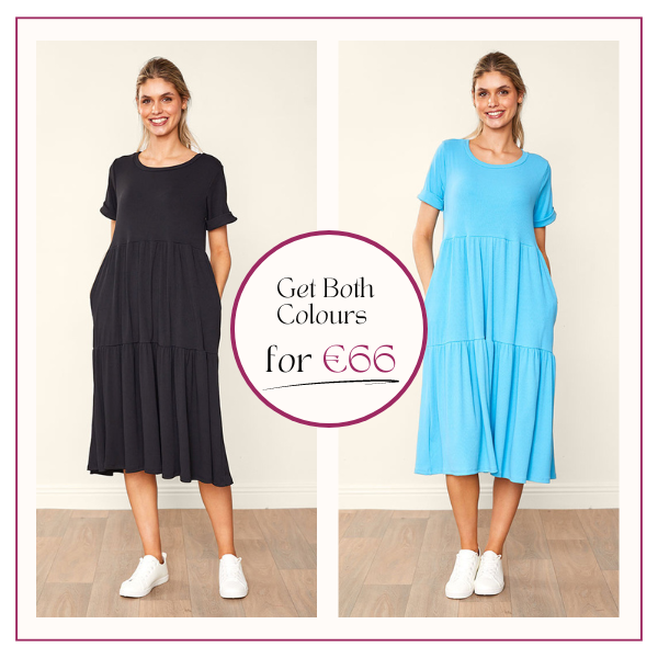 Aida Dress Black & Blue (2 for €66)