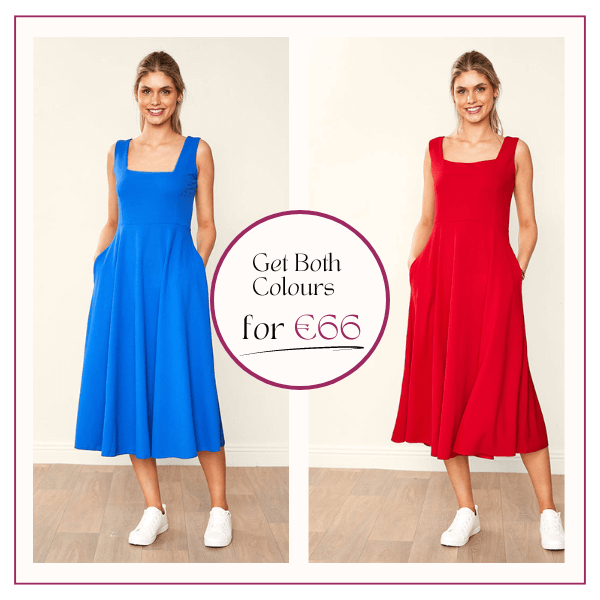 Bronagh Dress Red & Blue (2 for €66)
