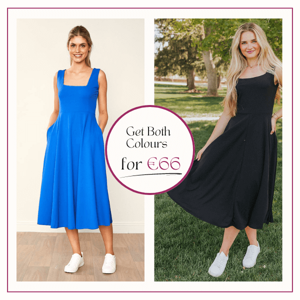 Bronagh Dress-Blue & Black (2 for €66)