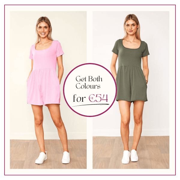 Eton Playsuit Pink & Khaki (2 for €54)