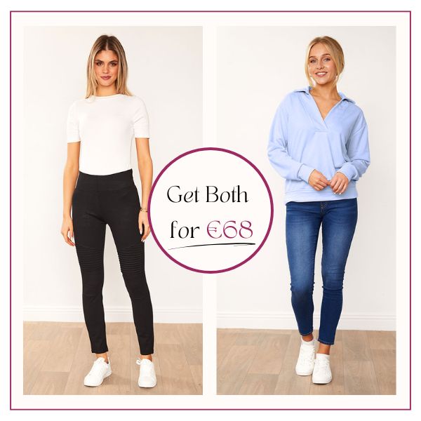 Jade Leggings black & Gemma Jumper Blue (2 for €68)