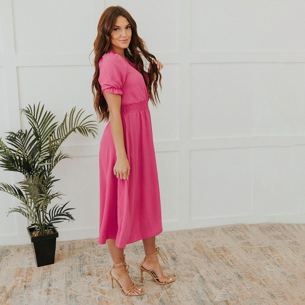 Belle Dress (Pink) - The Casual Company