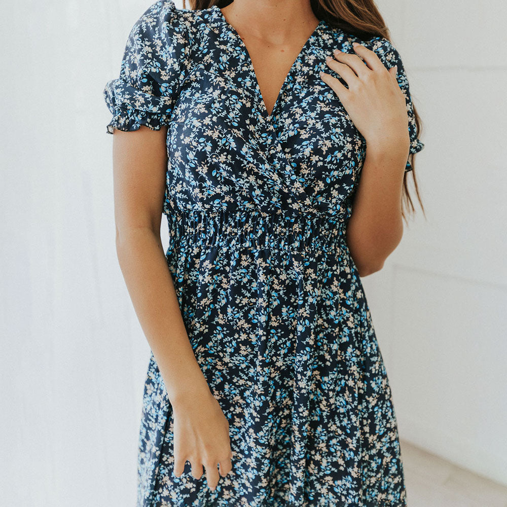 Belle Dress (Navy Floral) - The Casual Company