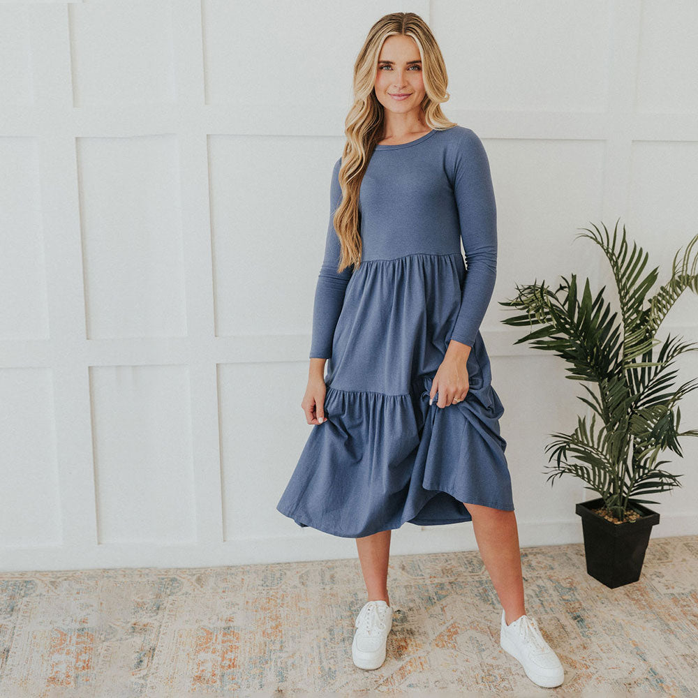 Amber Dress (Denim) - The Casual Company