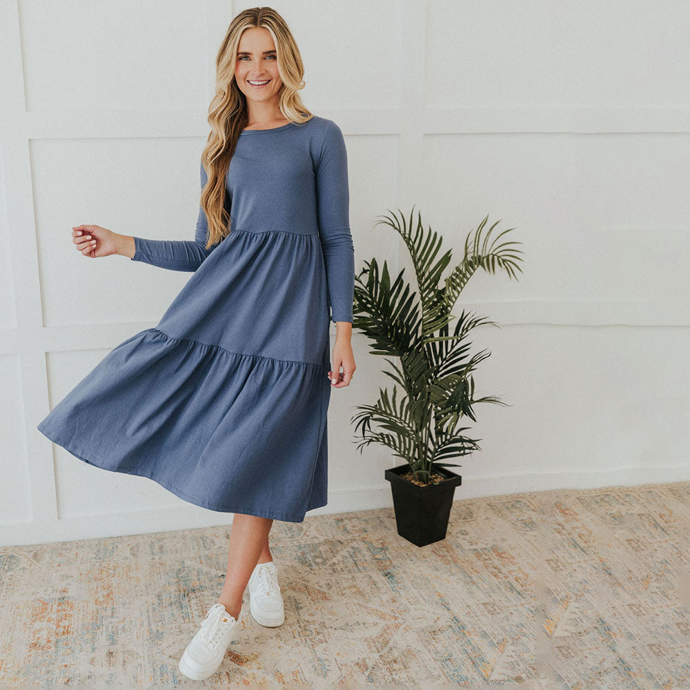 Amber Dress (Denim) - The Casual Company