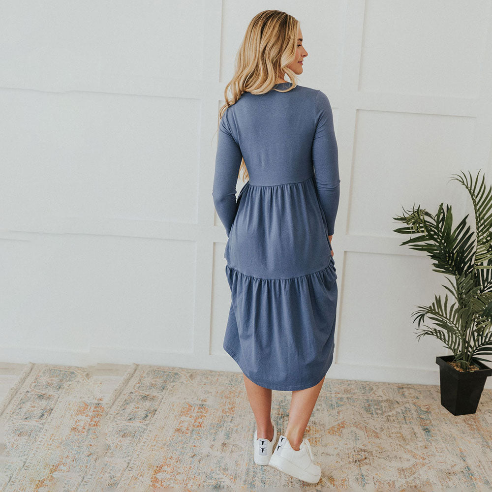 Amber Dress (Denim) - The Casual Company