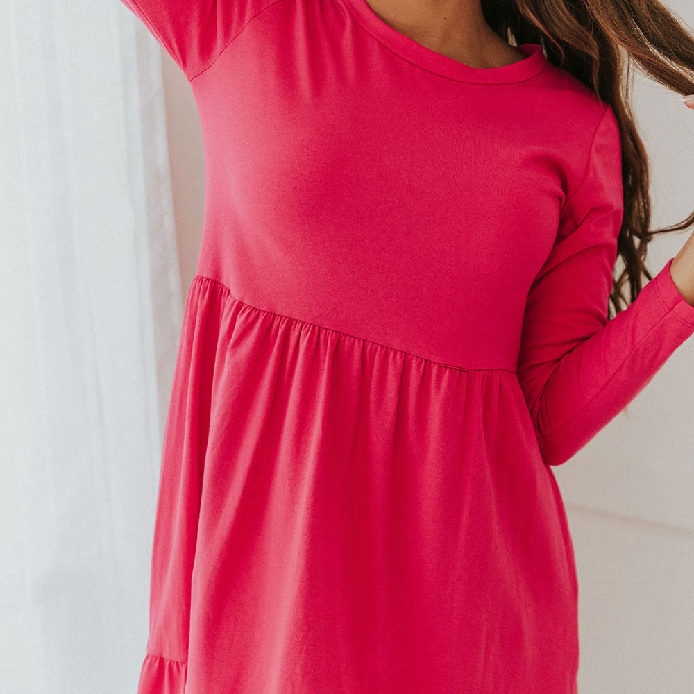 Amber Dress (Pink) - The Casual Company