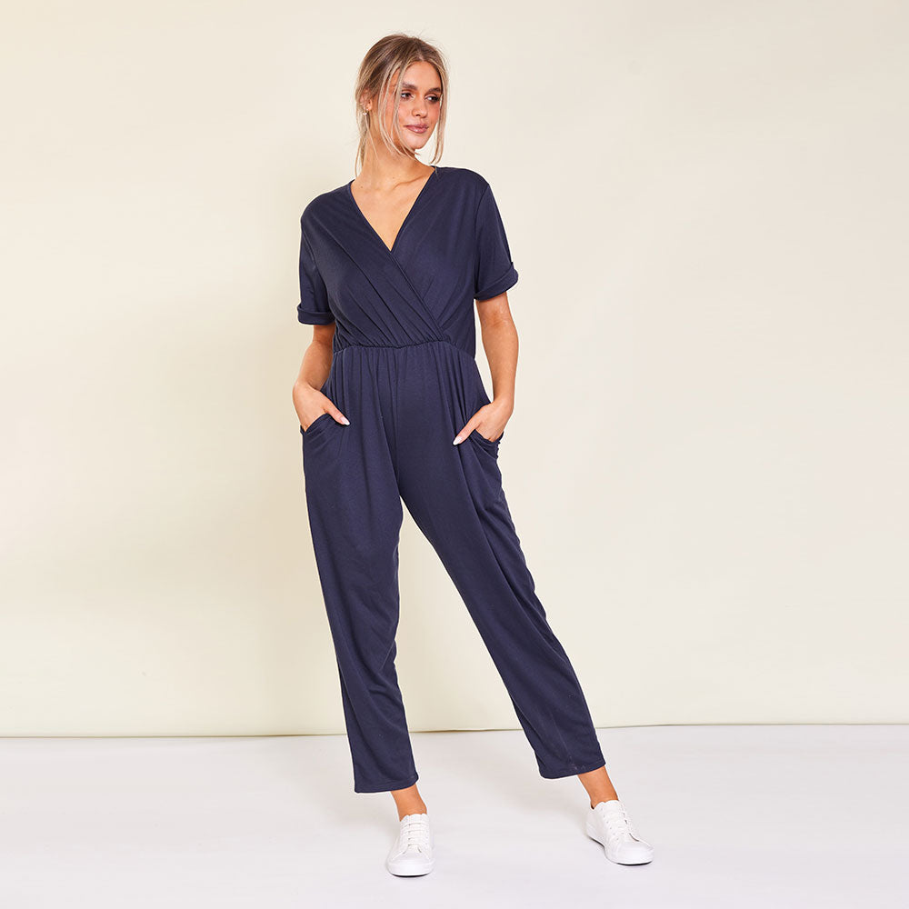 Casual cheap navy jumpsuit