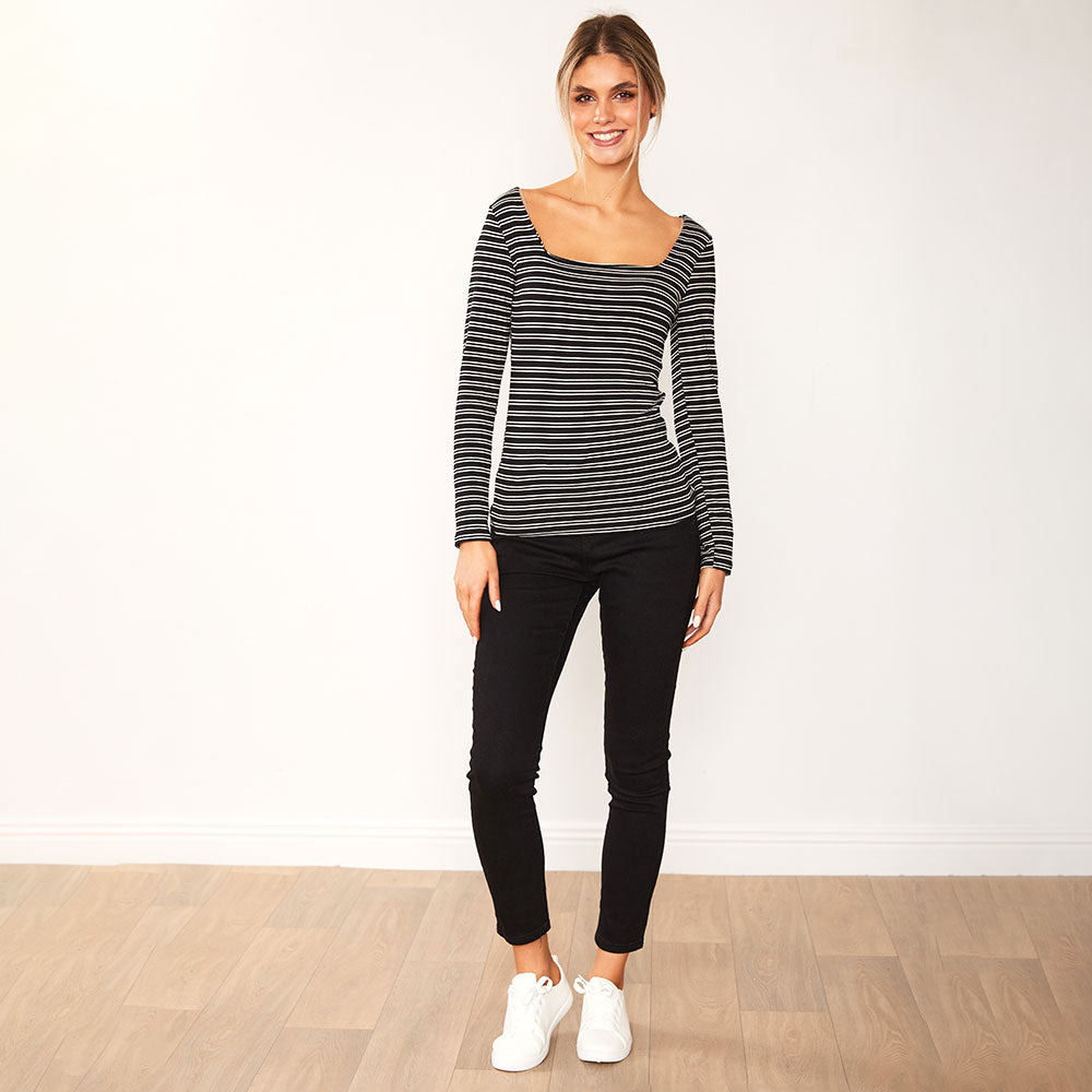 Josie Top (Black stripe)