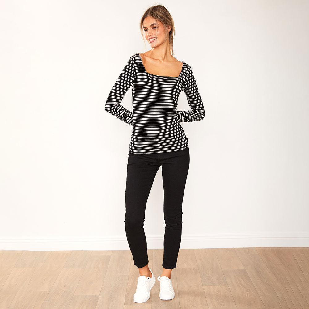 Josie Top (Black stripe)