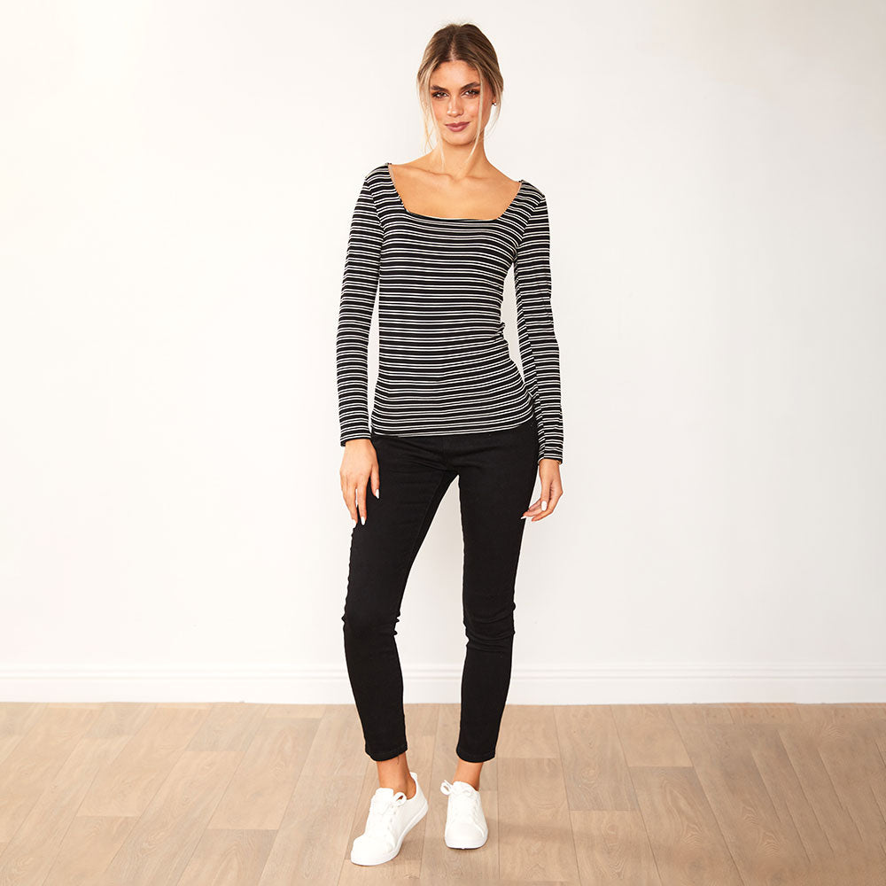 Josie Top (Black stripe)